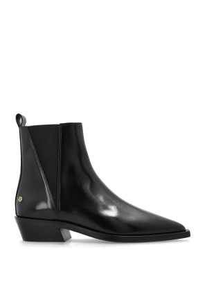 ロングブーツ SALVATORE FERRAGAMO Black Leather Tia Ankle Boots Black Chelsea boots `Tia` FERRAGAMO - Vitkac AS